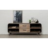 Meuble tv en teck recyclé, 2 tiroirs, 4 niches, Gamme avenue