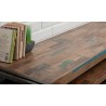 Meuble tv en teck recyclé, 1 niche, 4 tiroirs, Gamme atelier