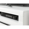 Meubles TV, 140 cm de longueur, 2 niches et 1 tiroir, couleur blanc et noir, Gamme TutaBlanc