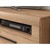 Meubles TV, 160 cm de longueur, 2 niches et 1 tiroir, couleur chêne, Gamme TutaBois