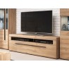 Meubles TV, 140 cm de longueur, 2 niches et 1 tiroir, couleur chêne, Gamme TutaBois