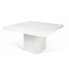 Table à manger design 150x150 cm, finition chocolat, Gamme dusk