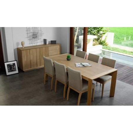 Table a diner en chêne, 200 cm, Gamme milan