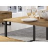 Table à manger design 200 cm,  couleur chêne et métal noir, Gamme Alls
