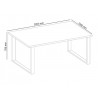 Table à manger design 200 cm,  couleur chêne et métal noir, Gamme Alls