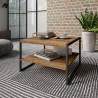 Table basse style industriel, double plateau, Gamme factory