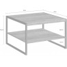 Table basse style industriel, double plateau, Gamme factory