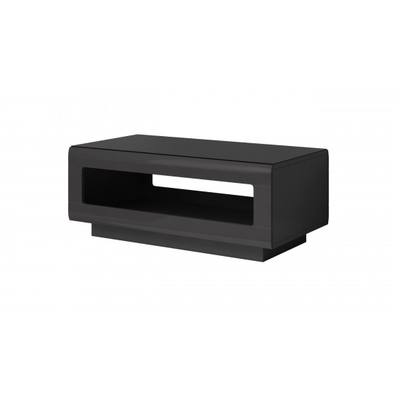 Table basse 110 cm de longueur, couleur noir et  bois, Gamme TOREKB