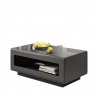 Table basse 110 cm de longueur, couleur noir et  bois, Gamme TOREKB