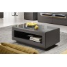 Table basse 110 cm de longueur, couleur noir et  bois, Gamme TOREKB