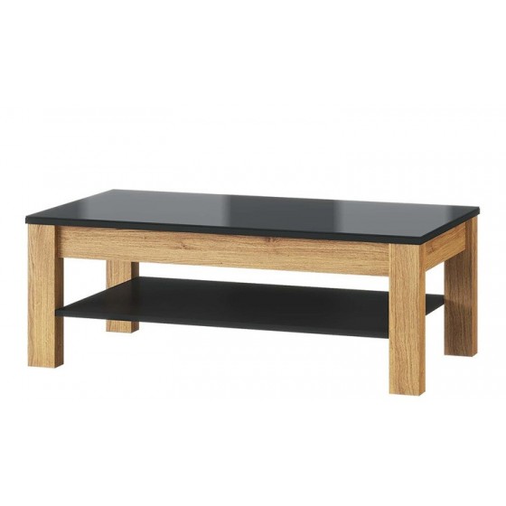 Table basse double plateau en verre, rectangle, Gamme naples