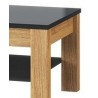 Table basse double plateau en verre, rectangle, Gamme naples