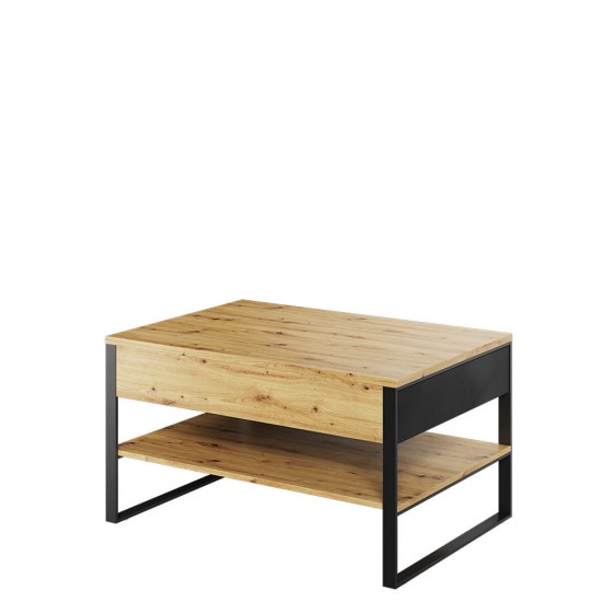 Table basse desing, double plateau, 1 tiroir, Gamme easy