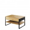 Table basse desing, double plateau, 1 tiroir, Gamme easy