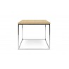 Table basse carré 50x50, chêne et acier, Gamme gleam