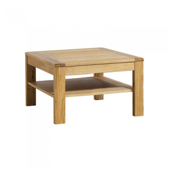 Table basse double plateau en chêne, carré, Gamme nice