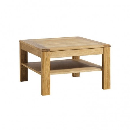Table basse double plateau en chêne, carré, Gamme nice