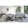 Table basse scandinave en bois hévéa et mdf, 1 tiroir, Gamme midvale