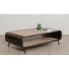 Table basse double plateau en teck recyclé, rectangulaire, Gamme avenue