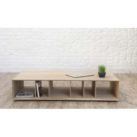 Table basse en chêne, 6 niches, Gamme ruidoso