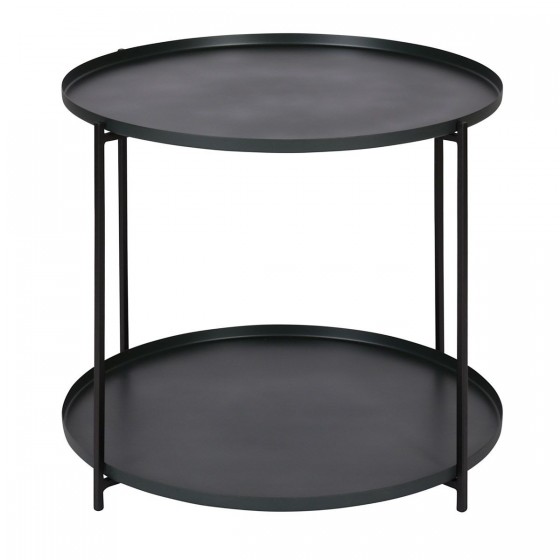 Table basse à 2 niveaux métal verte foncée, Gamme eden