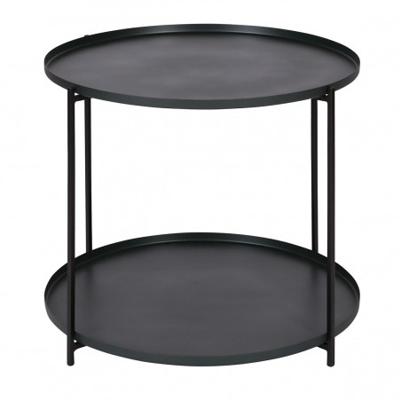 Table basse à 2 niveaux métal verte foncée, Gamme eden