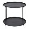 Table basse à 2 niveaux métal verte foncée, Gamme eden