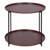 Table basse à 2 niveaux métal prune, Gamme eden