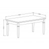 Table basse 110 cm, couleur blanc, Gamme EvoBlancW