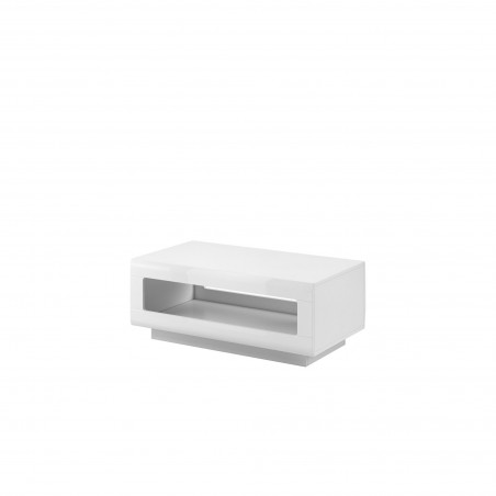 Table basse, rectangulaire, 110 cm de longueur, couleur blanc, Gamme TutaBlanc