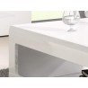 Table basse, rectangulaire, 110 cm de longueur, couleur blanc, Gamme TutaBlanc