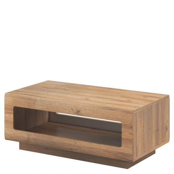 Table basse, rectangulaire, 110 cm de longueur, couleur chêne, Gamme TutaBois