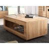 Table basse, rectangulaire, 110 cm de longueur, couleur chêne, Gamme TutaBois