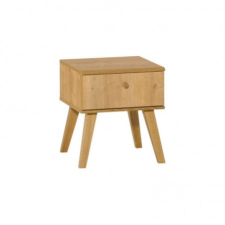 Table de chevet en bois, 1 tiroir, Gamme benidorm