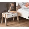 Table de chevet en acacia, 1 tiroir, Gamme meyrin