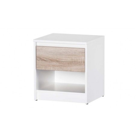 Table de chevet en bois, 1 tiroir, 1 niche, Gamme binche