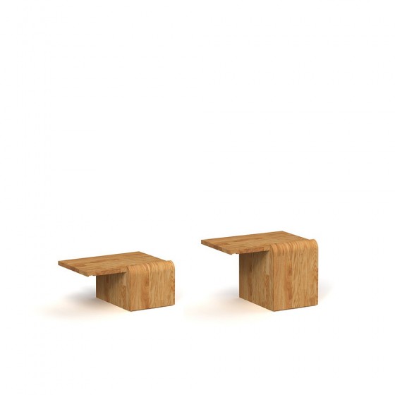 Table de chevet en hêtre, hêtre naturel, 1 tiroir, Gamme burgos