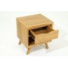 Chevet en teck massif 1 tiroir 1 niche, Gamme fiftees