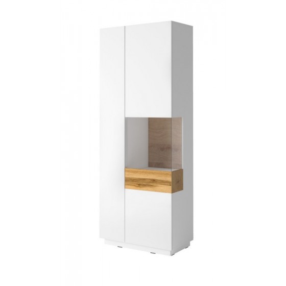 Vaisselier en bois, 2 portes, 8 étagères, 1 niche, Gamme florence