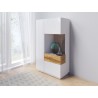 Vaisselier design bas, 1 porte, 1 porte vitrée a droite,  Gamme florence