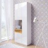 Vaisselier design haut , 1 porte, 1 porte vitrée a droite,  Gamme florence