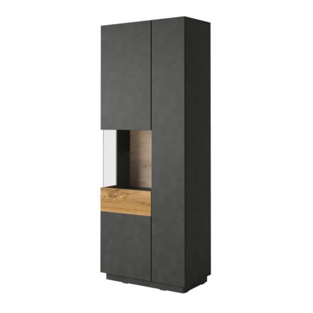 Vaisselier design haut , 1 porte, 1 porte vitrée a droite,  Gamme florence