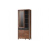 Vaisselier et vitrine 2 portes  4 niches, couleur bois et tiroir noir, Gamme BuffoB