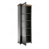 Vaisselier et vitrine haut, 1 porte 4 niches, couleur vert et chêne, Gamme Evovert