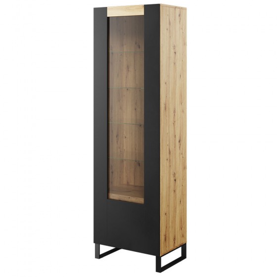 Meuble vitrine, 1 porte, led inclus, Gamme easy