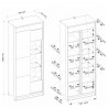 Armoire vitree 2 portes avec led , Gamme sven