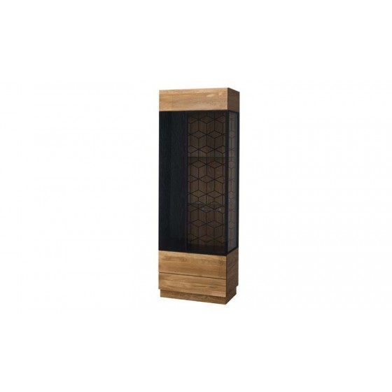 Vaisselier en chêne, 1 porte vitrée, Gamme bari