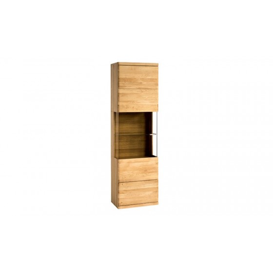 Vaisselier placage chêne, 1 porte, Gamme sydney