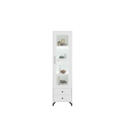 Vaisselier en bois, 2 tiroirs, 1 portes vitrée, Gamme cordoue