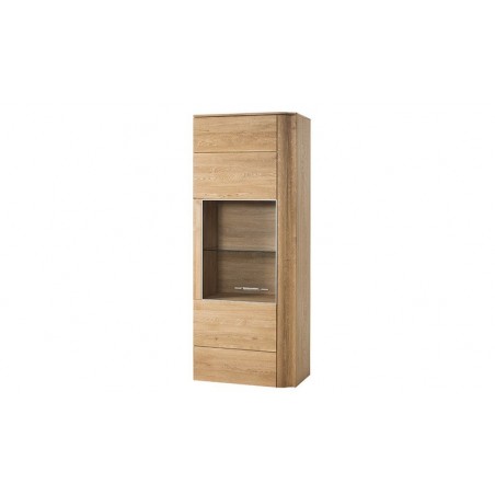 Vaisselier en placage chêne, 1 porte, 5 étagères, Gamme funchal